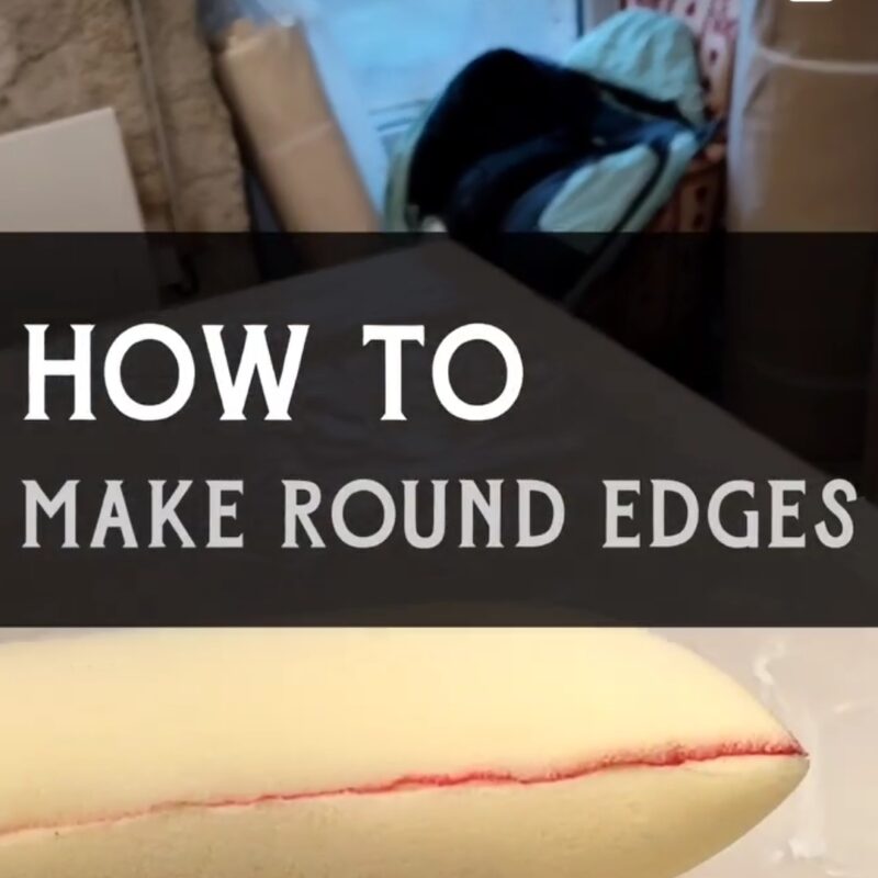 How to make a foam cushion with round edges