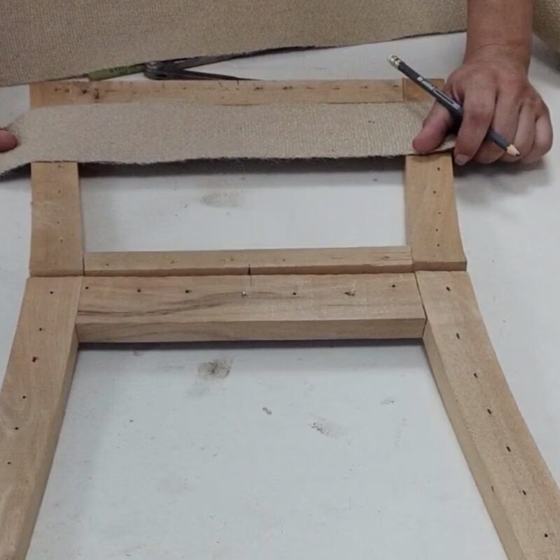 Webbing tip for drop-in seat serie