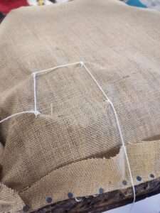 Read more about the article Sewing springs on the hessian