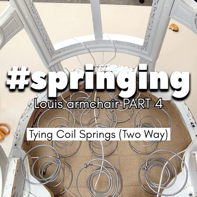 Springing: How to tie coil springs (two way method) on a armchair