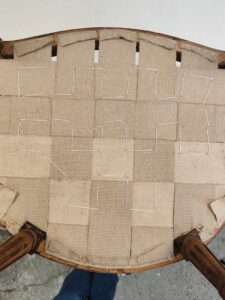 Read more about the article Traditional webbing a bergere chair