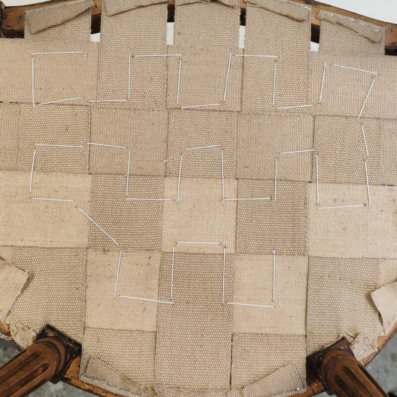 Traditional webbing a bergere chair