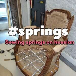 Read more about the article Sewing springs on the hessian