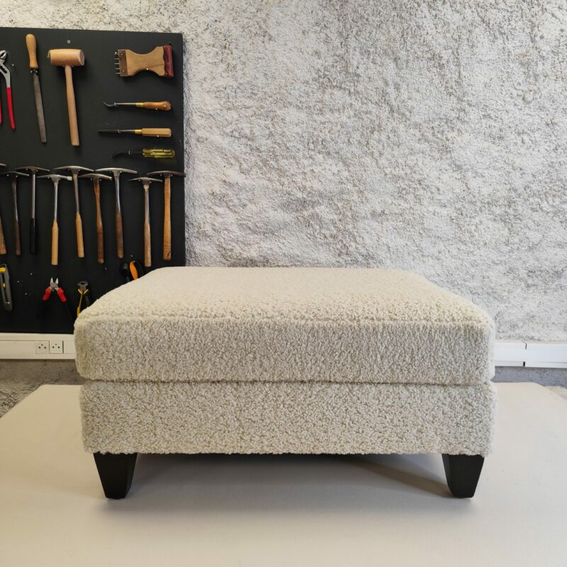 Mock cushion stool cover tutorial