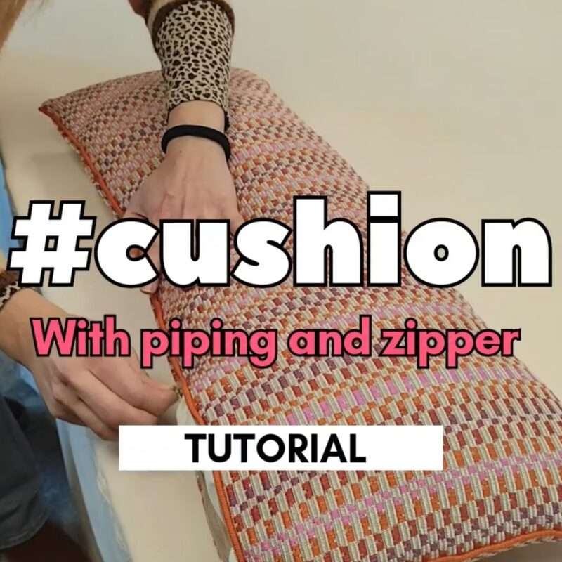 9 steps to sew a decorative cushion with a piping cord