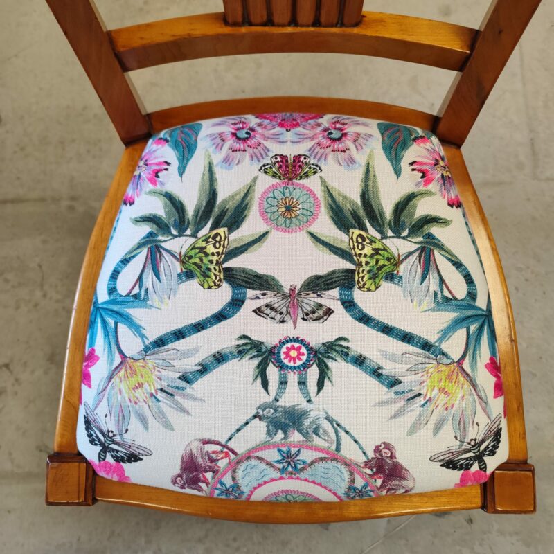 How to reupholster a dining chair seat for beginners (drop-in seat)