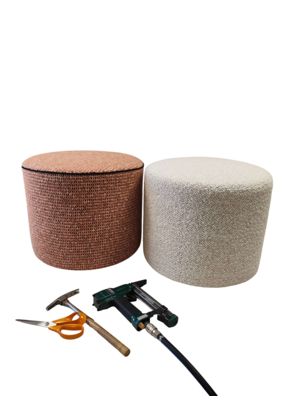 Reupholstered stool