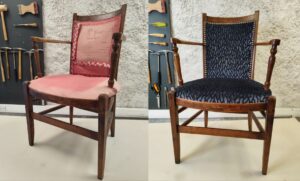 Read more about the article When a Rush Seat Chair Becomes an Upholstered One: A Restoration Story