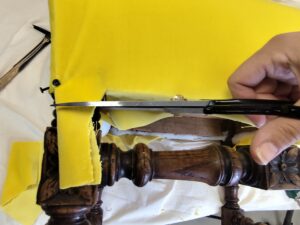 Upholstery tutorial step example