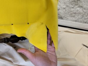 Upholstery tutorial step example
