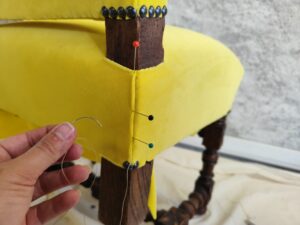Upholstery tutorial step example