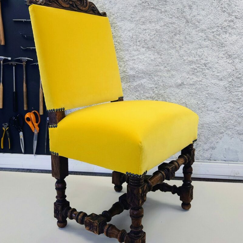 Reupholstering a Napoleon III Chair: From Family Heirloom to a Child’s Room Favorite