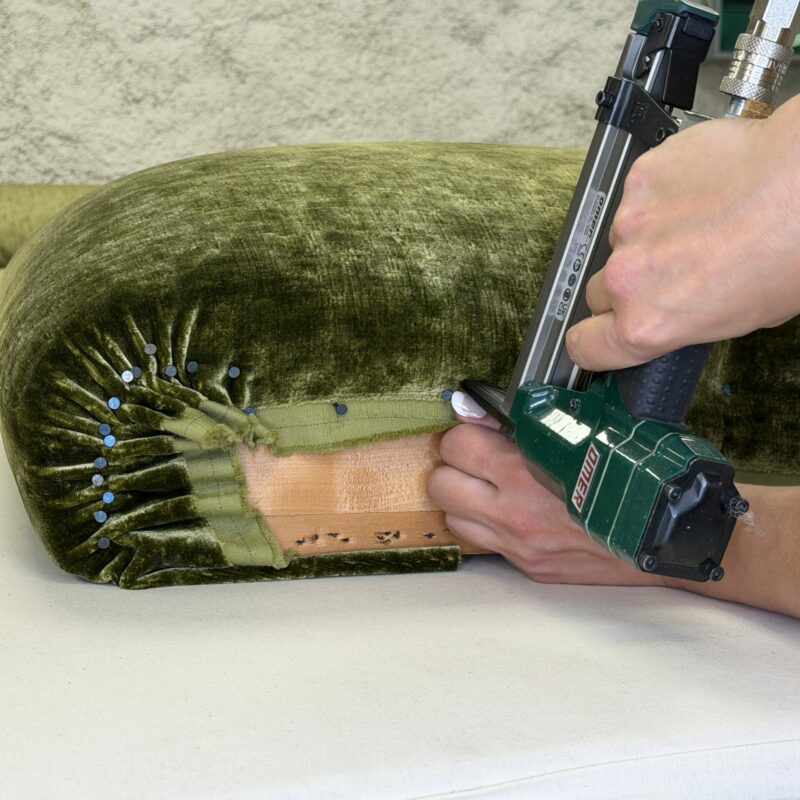 How to cover the inside back of a Club chair
